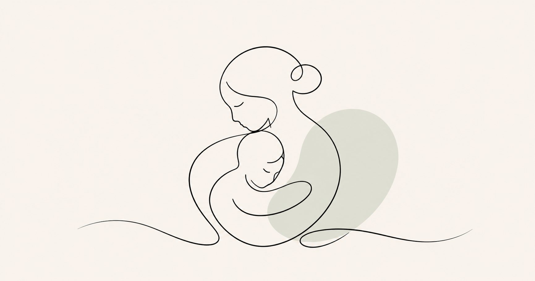 Minimalist parent and child illustration representing recovery from parental burnout